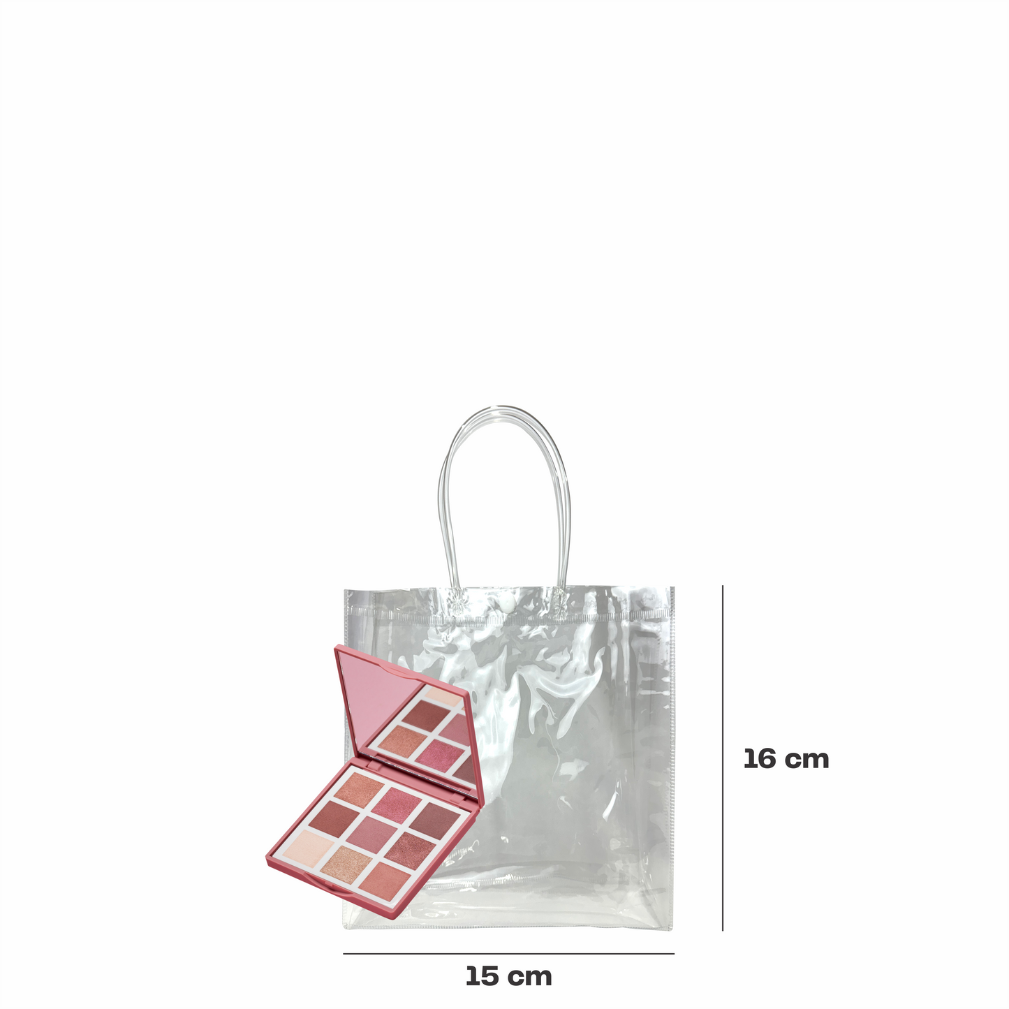 15x16x7 Bolsa Transparente de PVC con agarradera