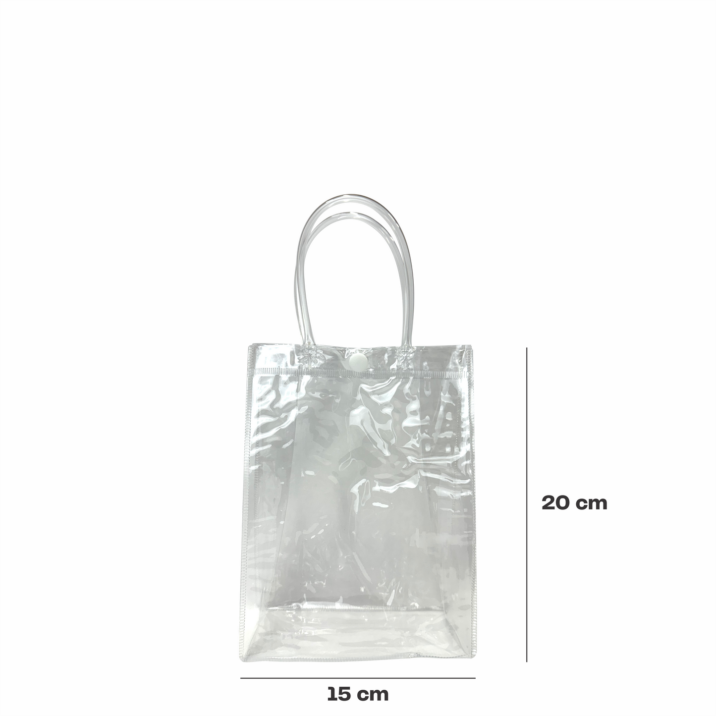15x20x7 Bolsa Transparente de PVC con agarradera