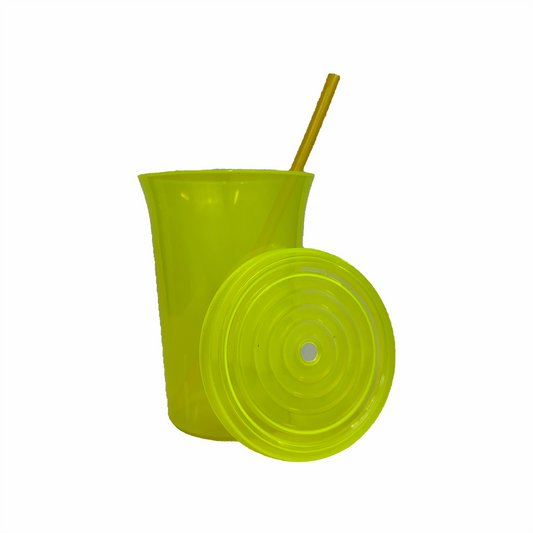 Vaso bachelor 16 oz. amarillo neon