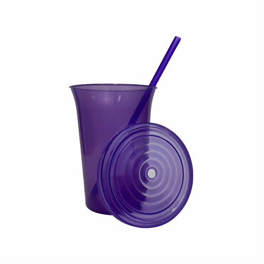 Vaso bachelor 16 oz. morado