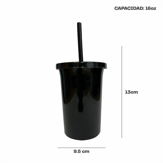 Vaso bachelor 16 oz. negro