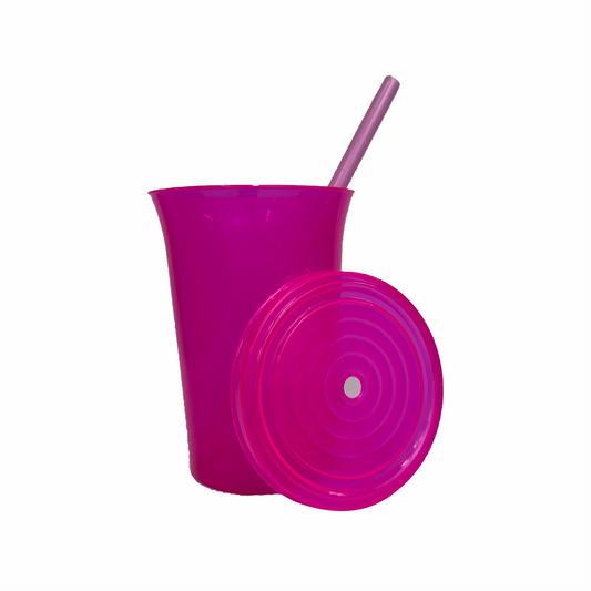 Vaso bachelor 16 oz. rosa