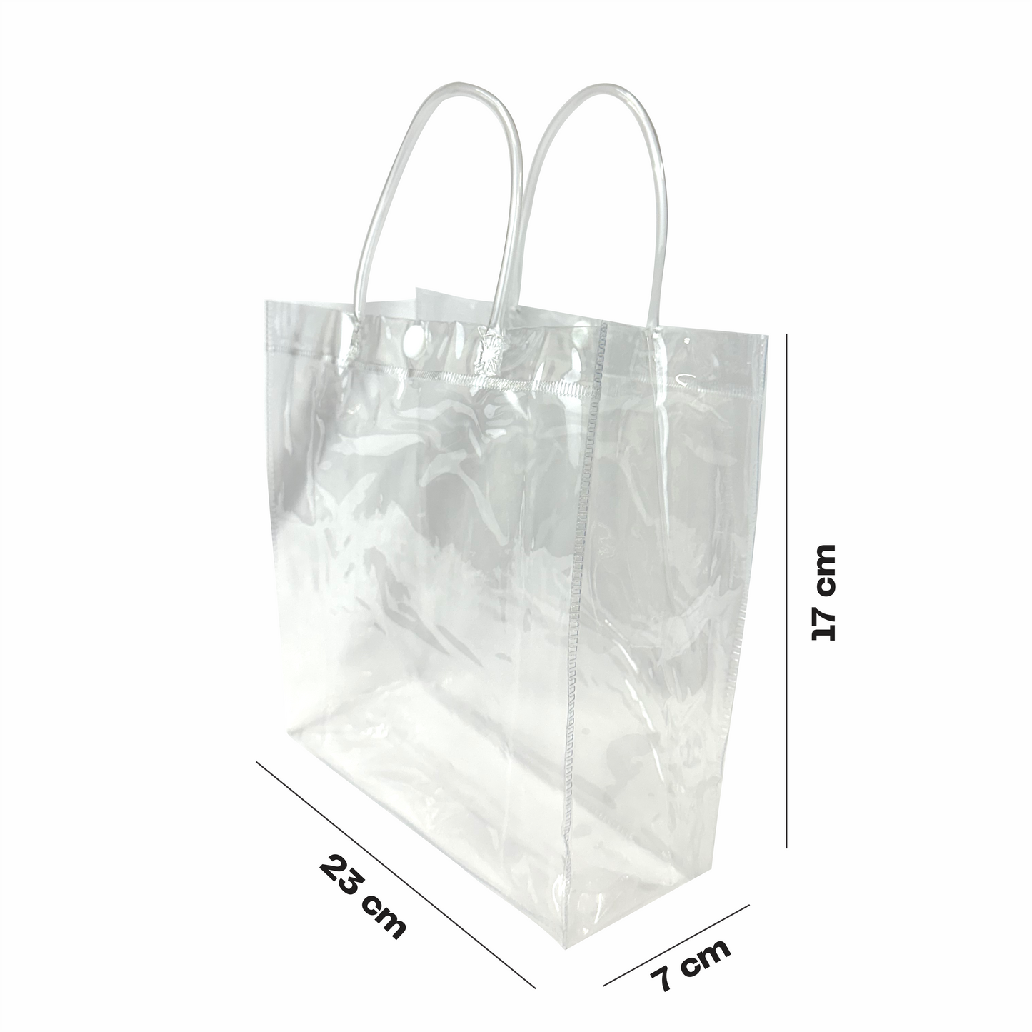 17x23x7 Bolsa Transparente de PVC con agarradera