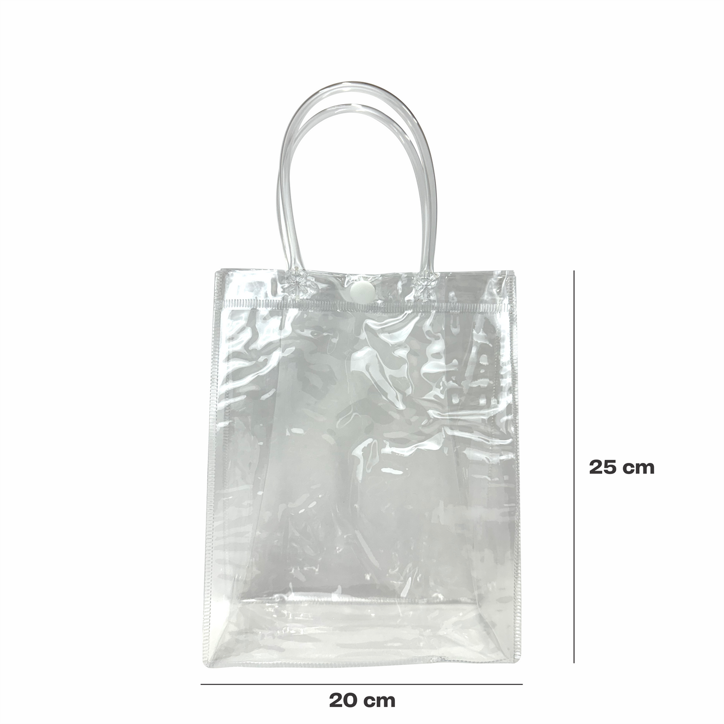 20x25x8 Bolsa Transparente de PVC con agarradera