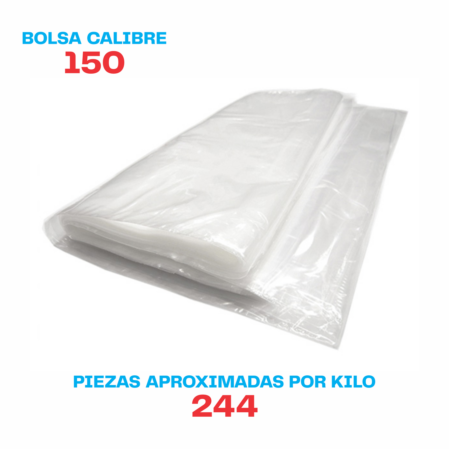 20 x 35 Bolsa transparente Cal. 150