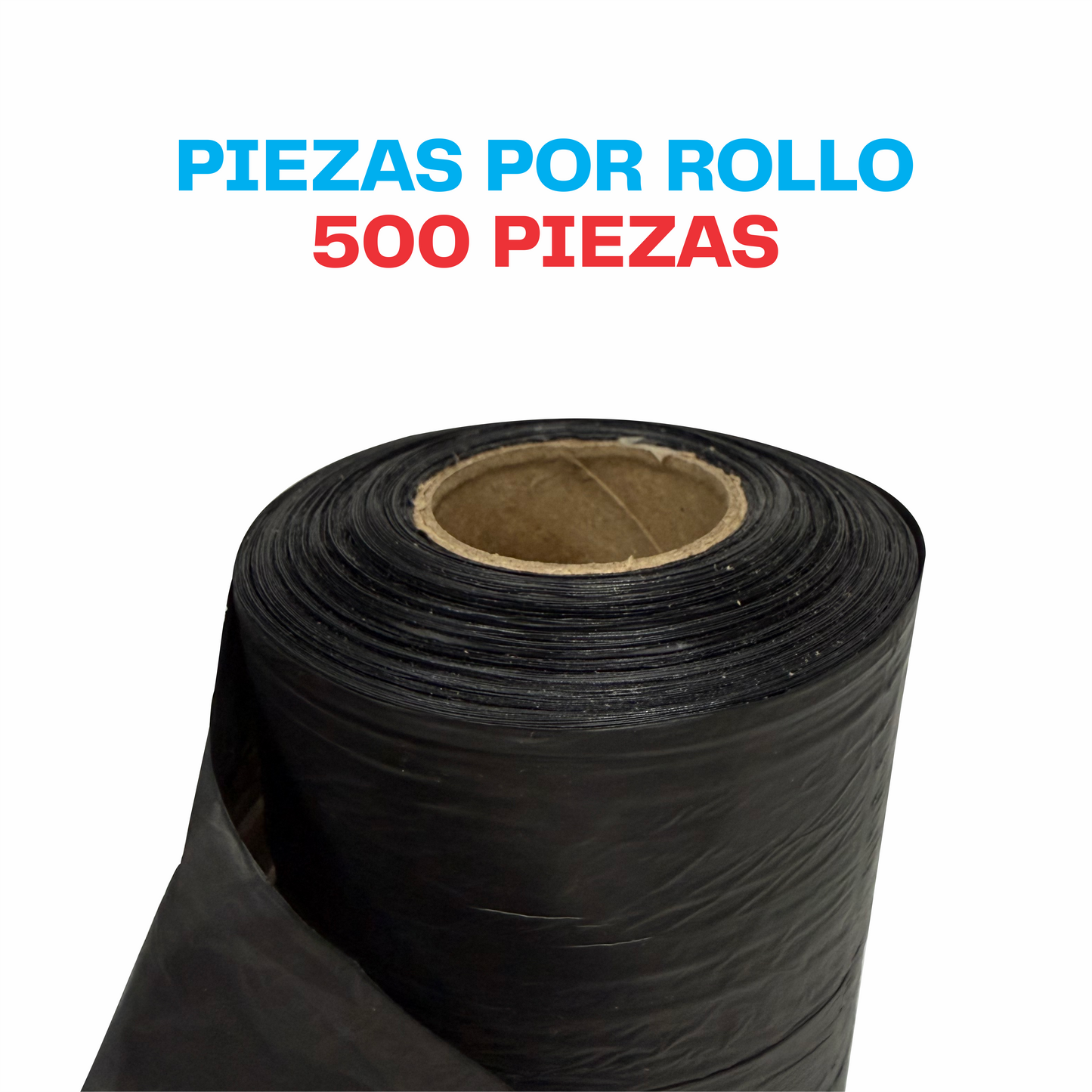 25x38cm Bolsa en rollo negra cal. 90