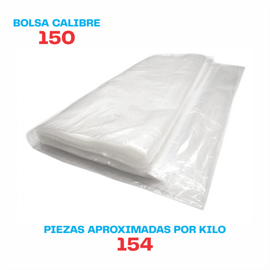 25 x 40 Bolsa transparente Cal. 150
