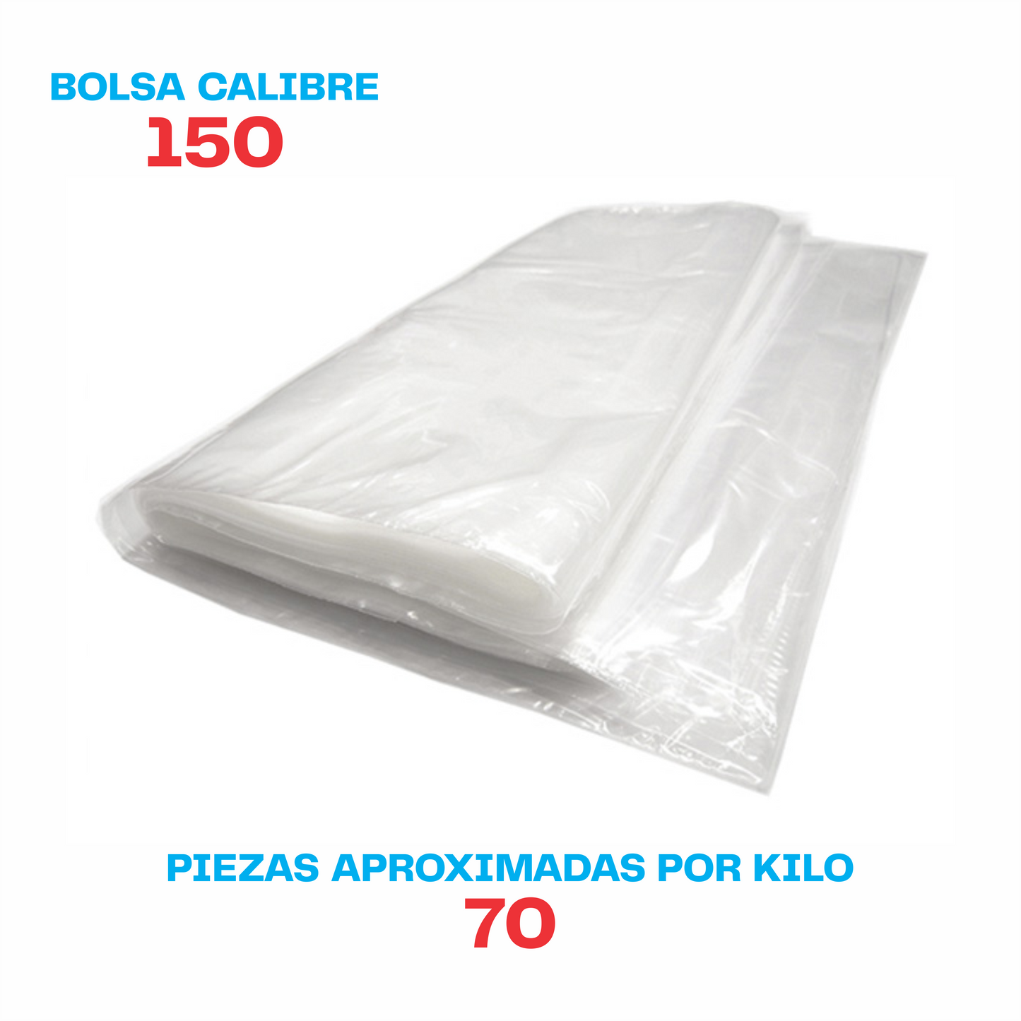 30 x 60 Bolsa transparente Cal. 150