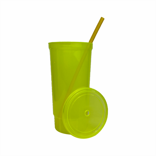 Vaso bachelor 32 oz. amarillo neon