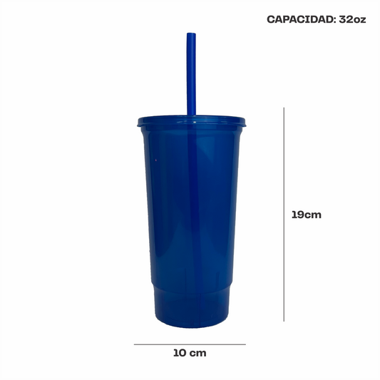 Vaso bachelor 32 oz. azul