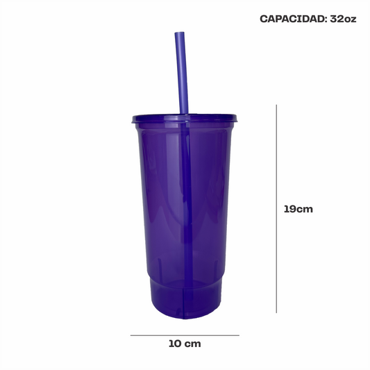 Vaso bachelor 32 oz. morado
