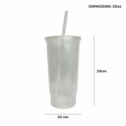 Vaso bachelor 32 oz. transparente