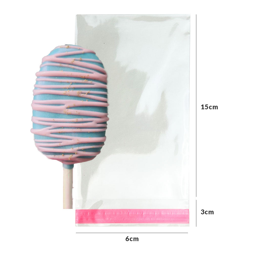 6x15+3cm Bolsa de celofan con adhesivo