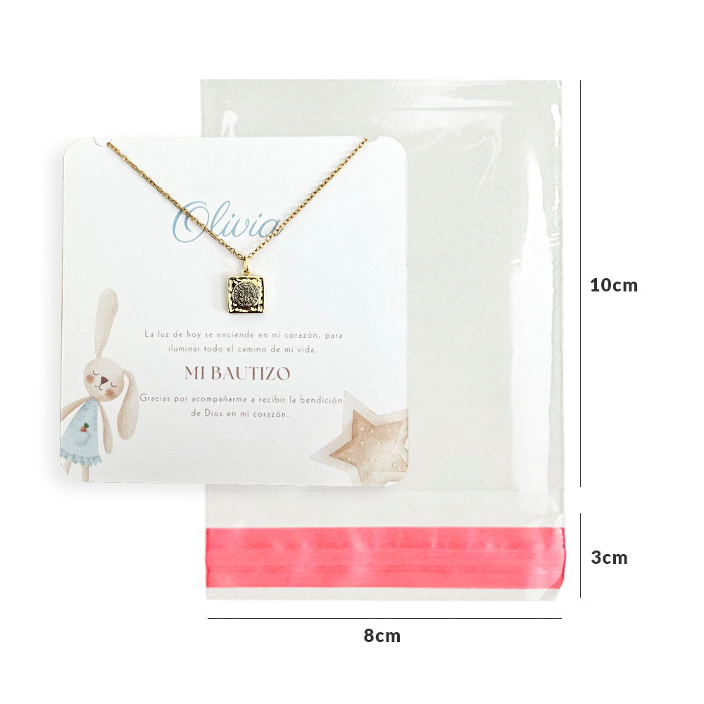 8x10+3cm Bolsa de celofan con adhesivo