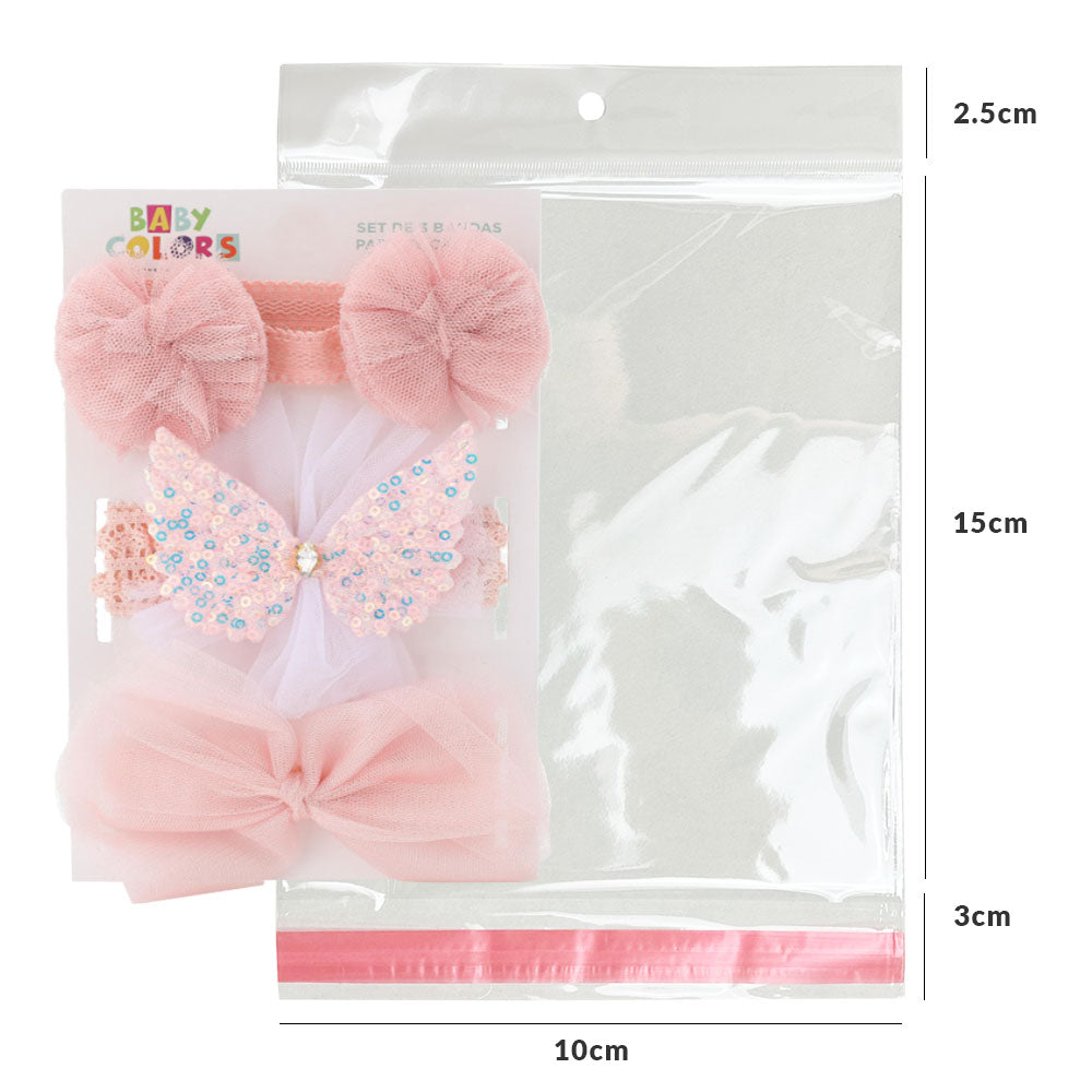 10x15+2.5+3cm Bolsa de celofan con cenefa y adhesivo