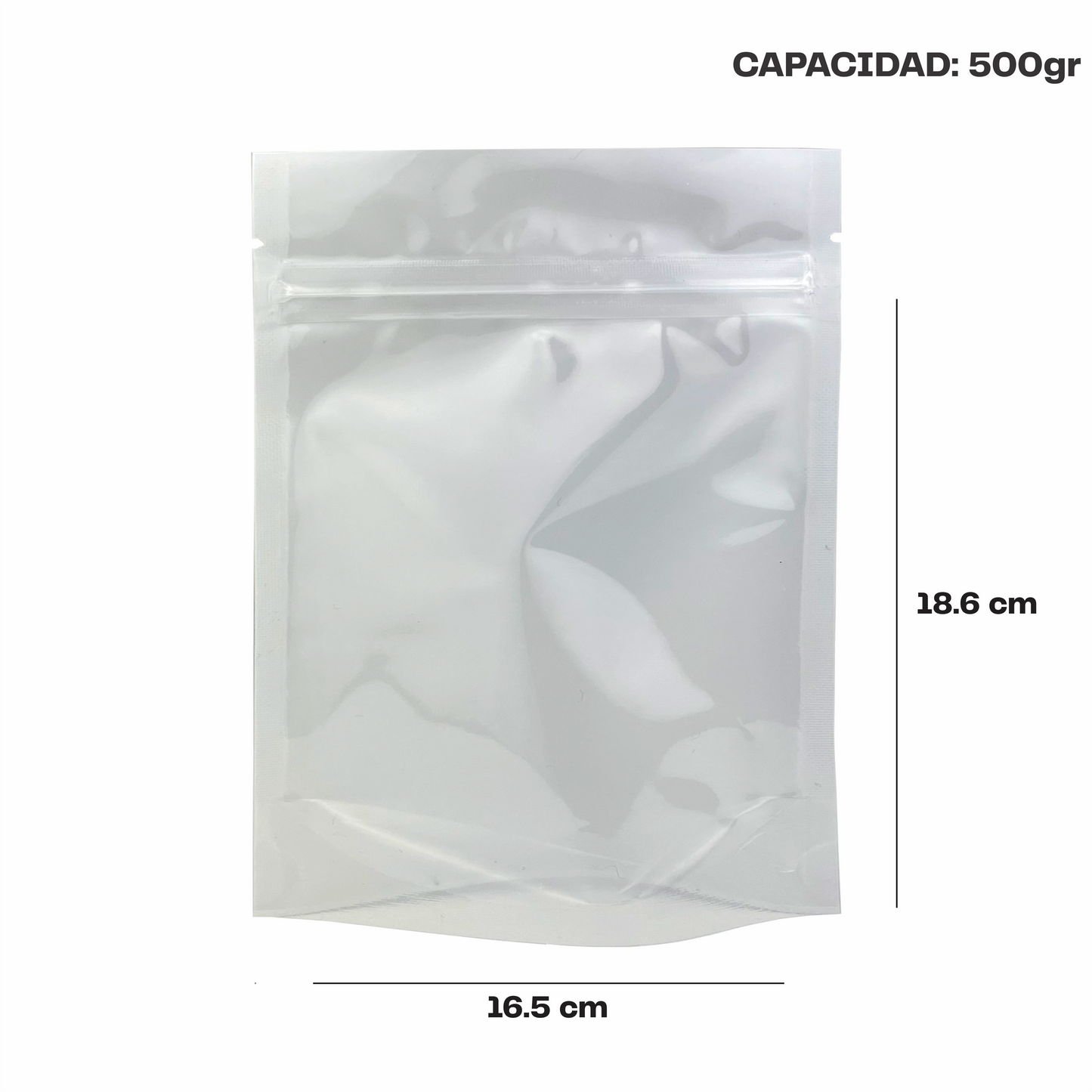 Mediana Blanco con Transparente (16.5x18.6X9)