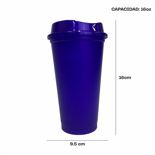 Termo para cafe 16 oz color morado