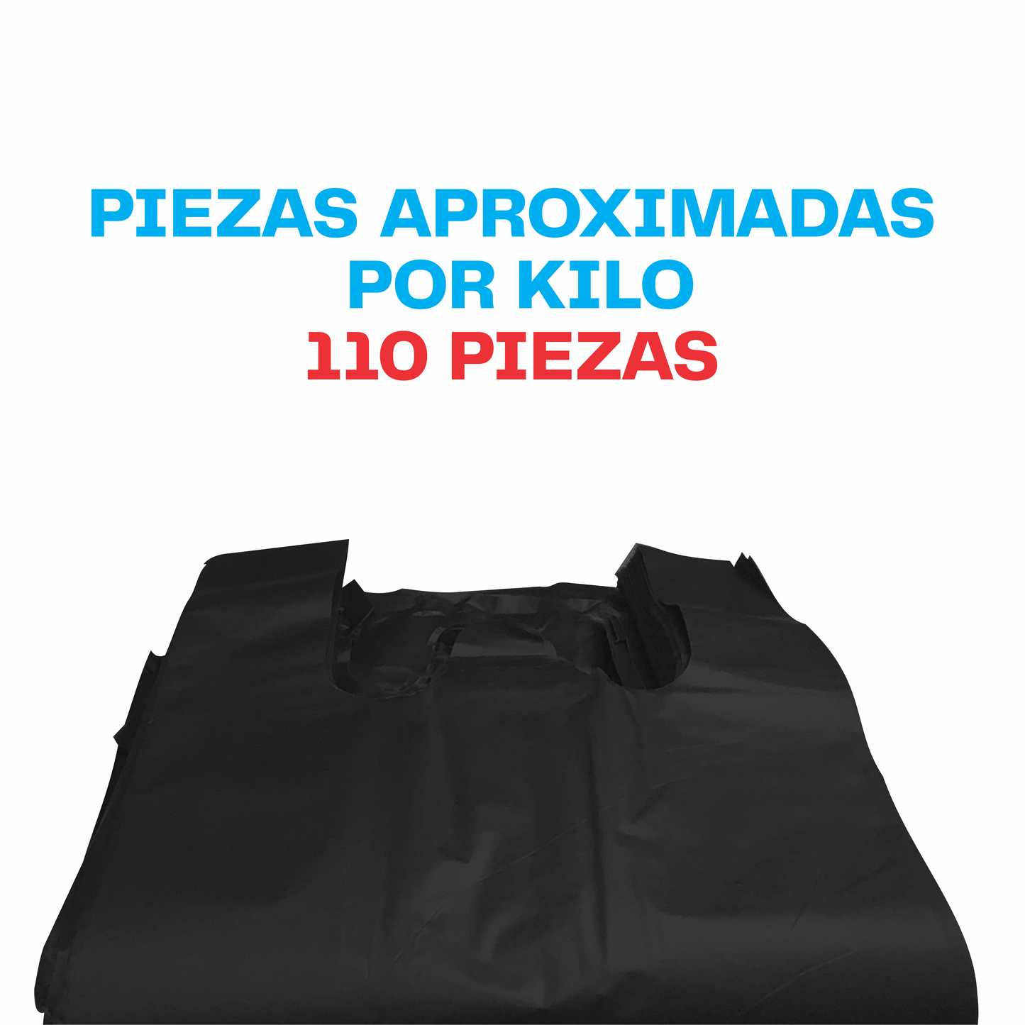 25x40cm Bolsa de camiseta negra Biodegradable Chica