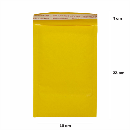 15x23+4cm Sobre burbuja amarillo