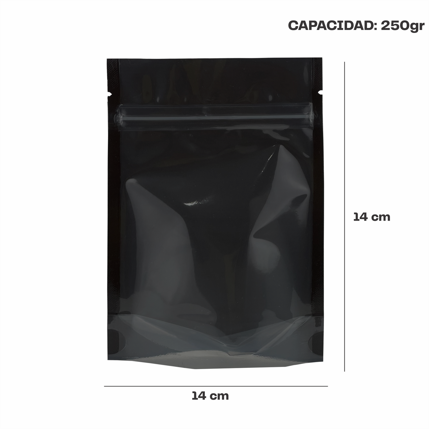 Chica Negro con Transparente (14x16x7.75)