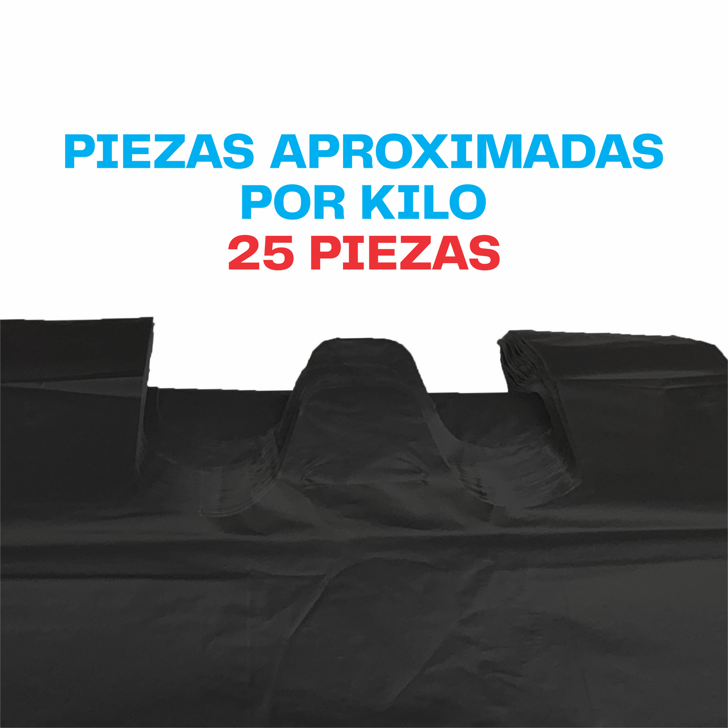 45x85cm Bolsa de camiseta negra Biodegradable Extra jumbo