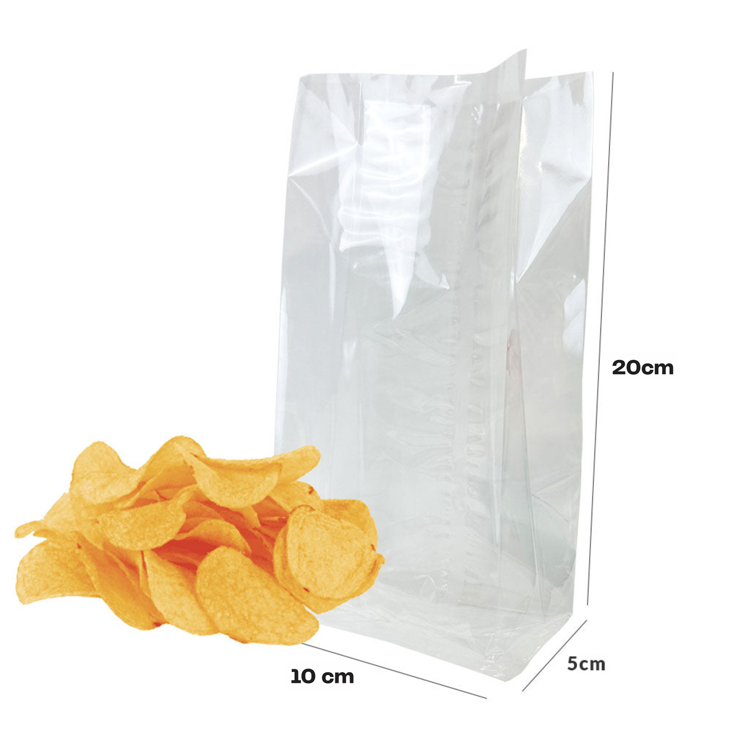 10+5x20cm Bolsa grado alimenticio fuelle 2