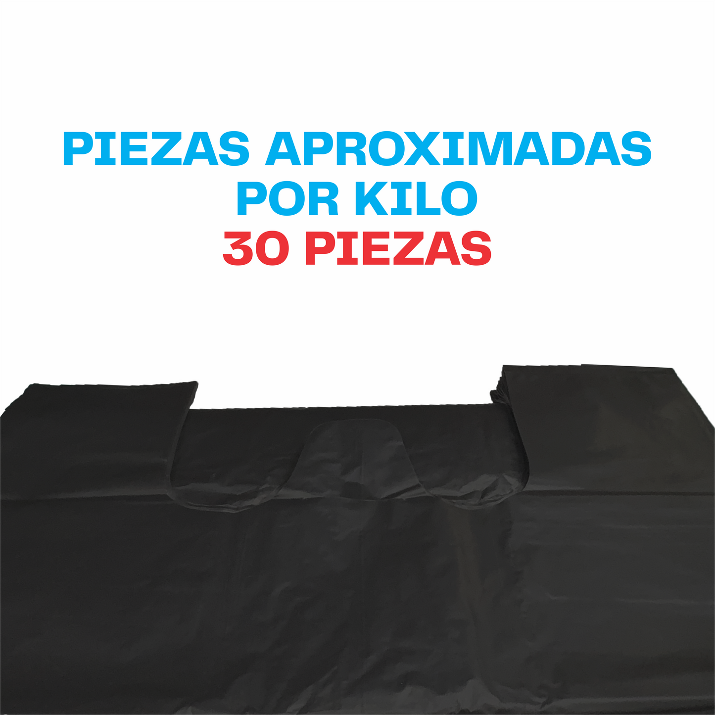 45x70cm Bolsa de camiseta negra Biodegradable Jumbo