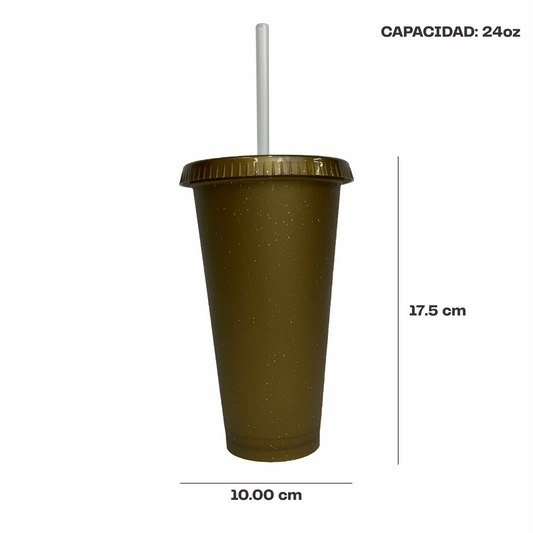 Vaso liberty 24 oz. dorado