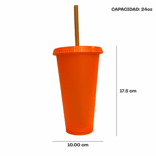 Vaso liberty 24 oz. naranja