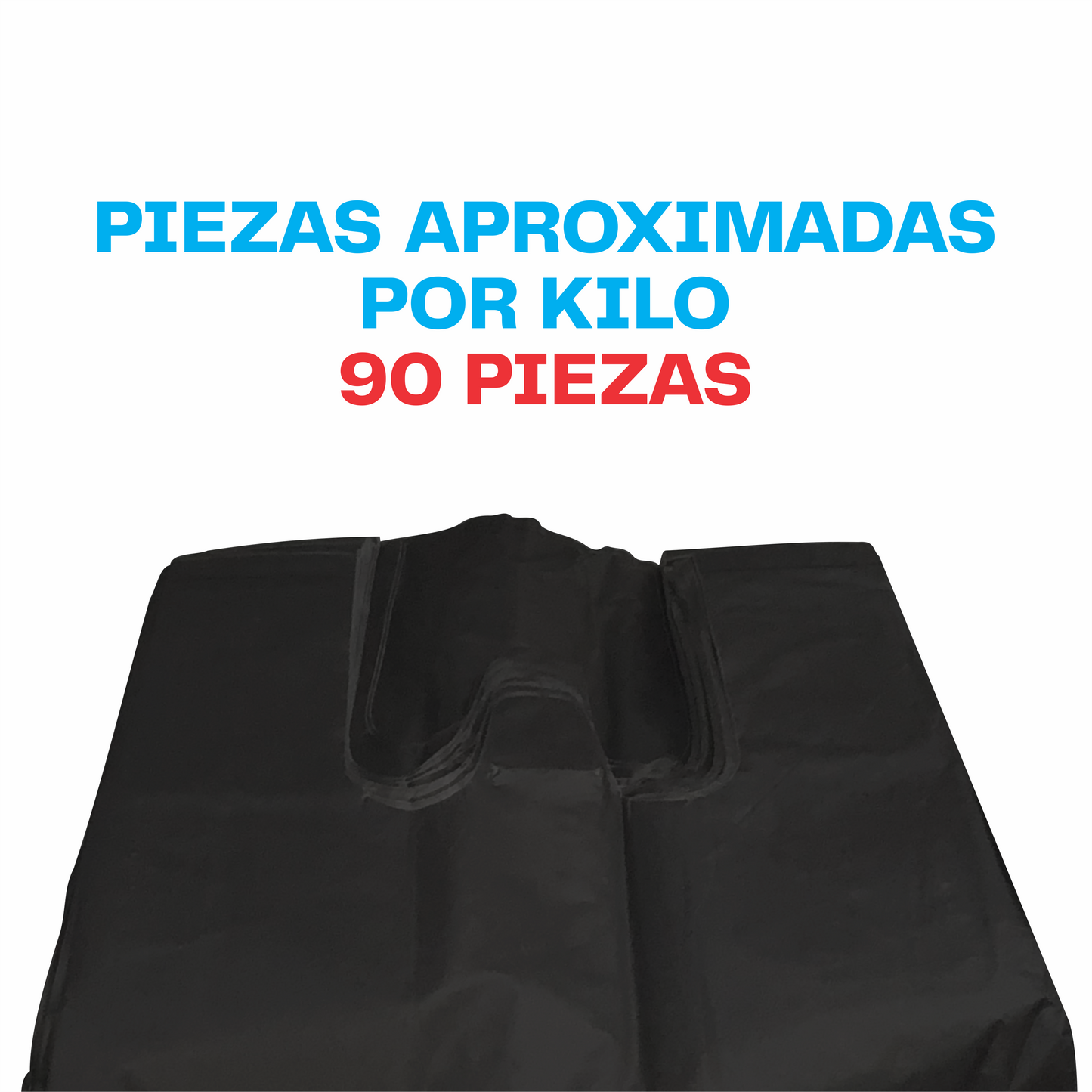 25x50cm Bolsa de camiseta negra Biodegradable Mediana