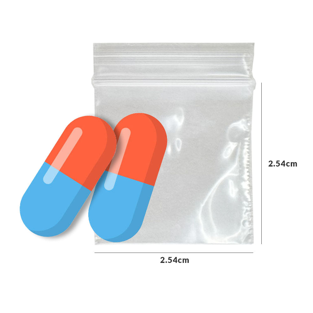 2.54x2.54cm Bolsa auto cierre