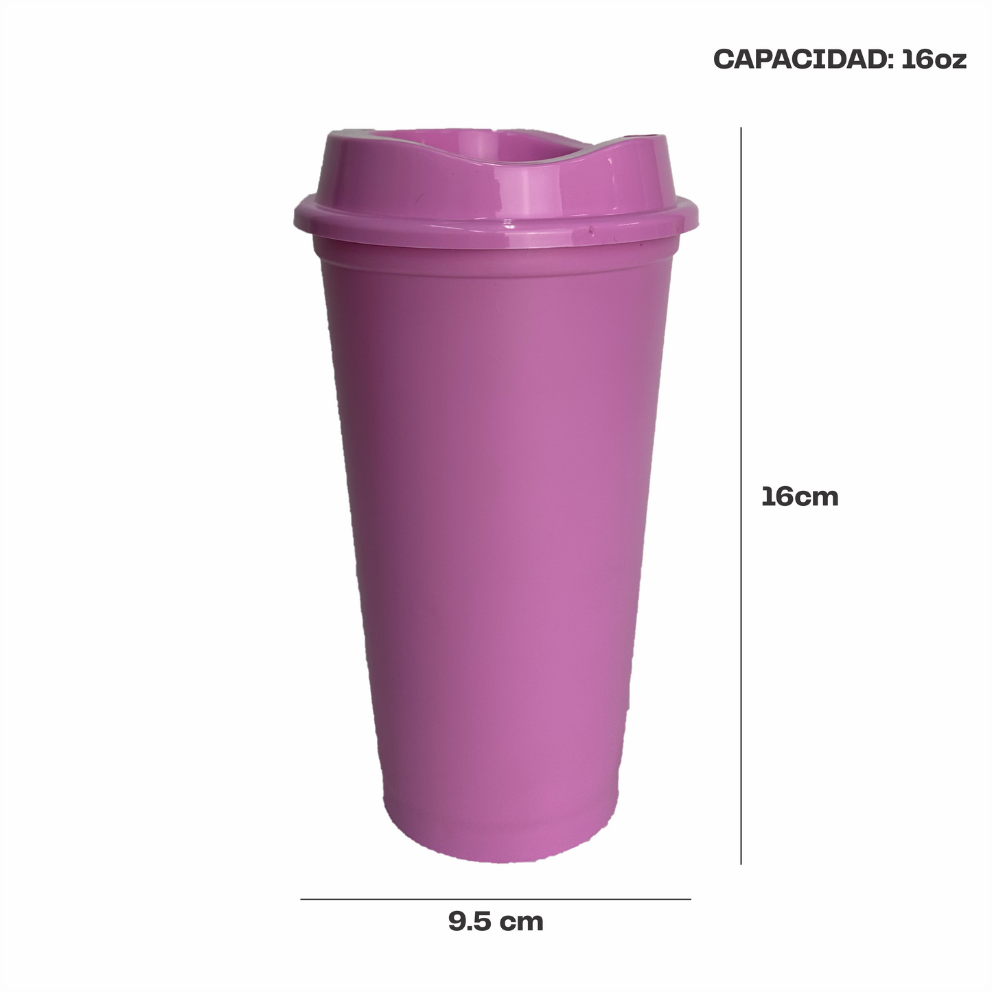 Termo para cafe 16 oz color rosa