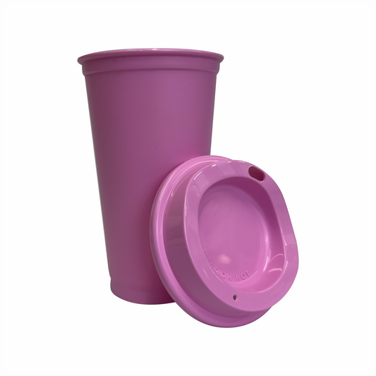 Termo para cafe 16 oz color rosa