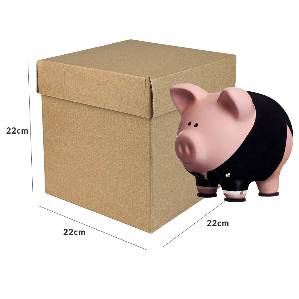 22x22x22cm Cubo kraft rigido con tapa