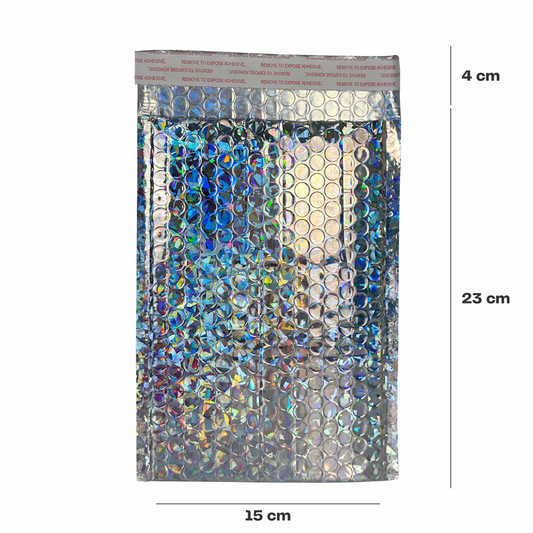 15x23+4cm Sobre burbuja holografico