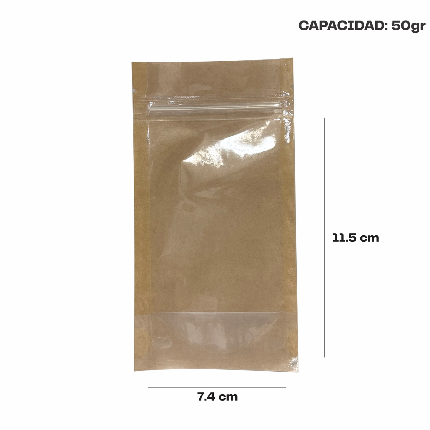 Extramini Kraft con Transparente (7.4x11.5x4.5)