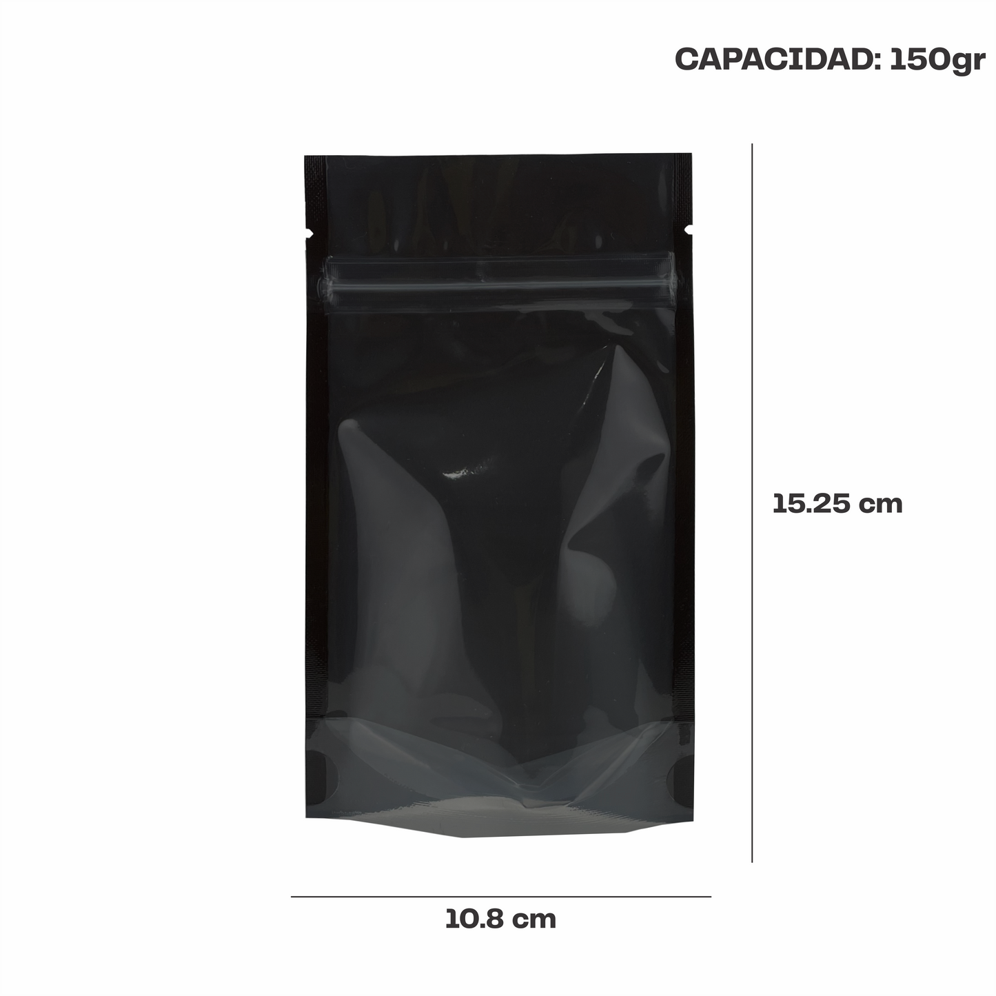 Mini Negro con Transparente (10.8x15.25x6.35)