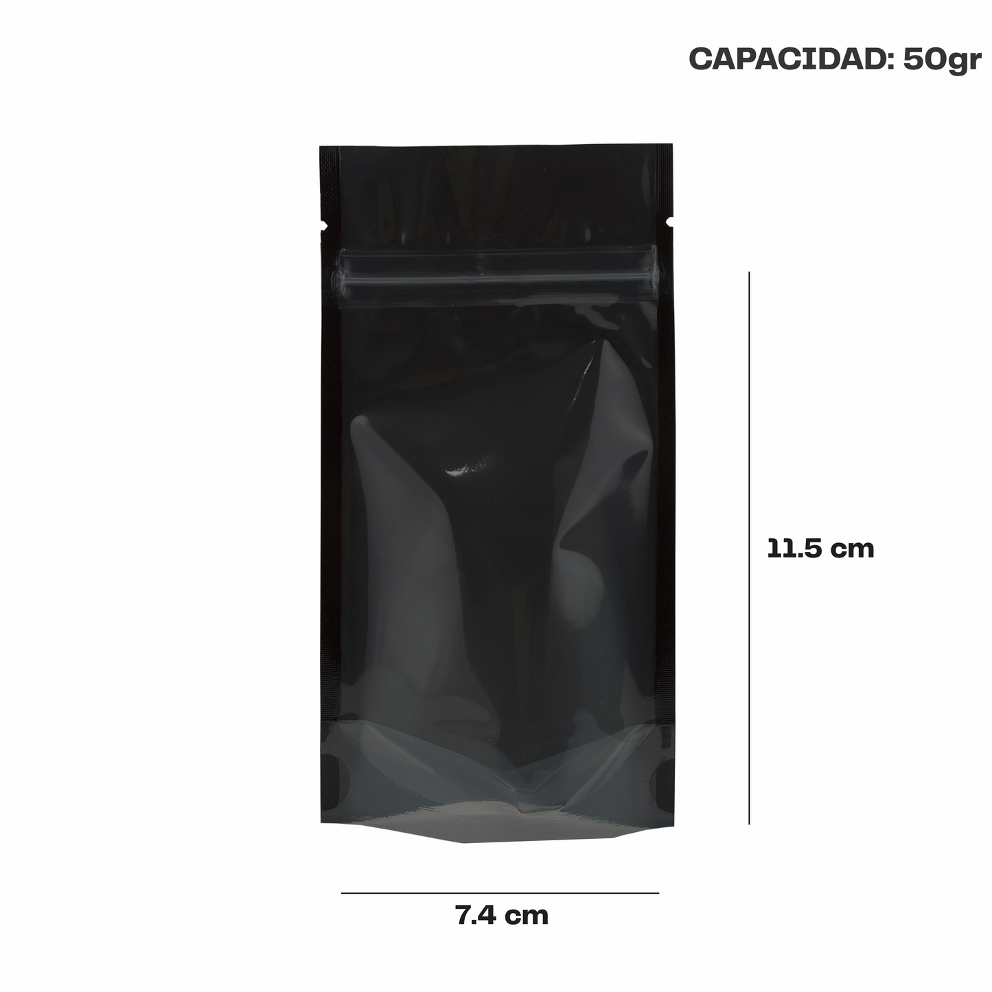 Extramini Negro con Transparente (7.4x11.5x4.5)