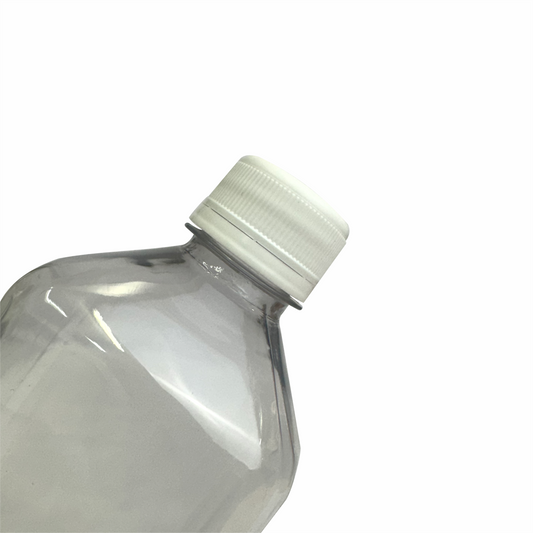 Botella cuadrada 1 lt tapa lisa con sello de seguridad