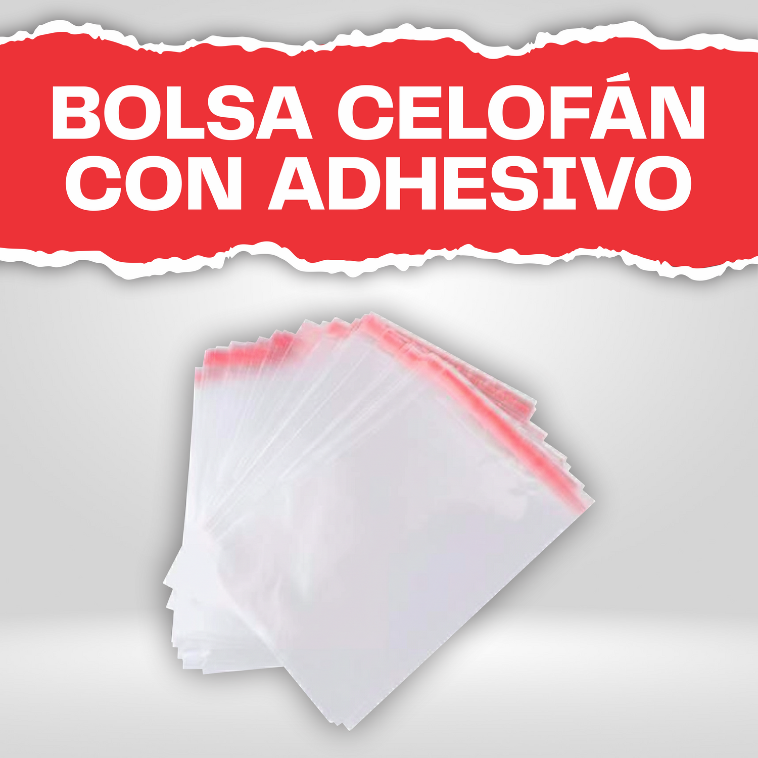 Bolsa de celofan con adhesivo