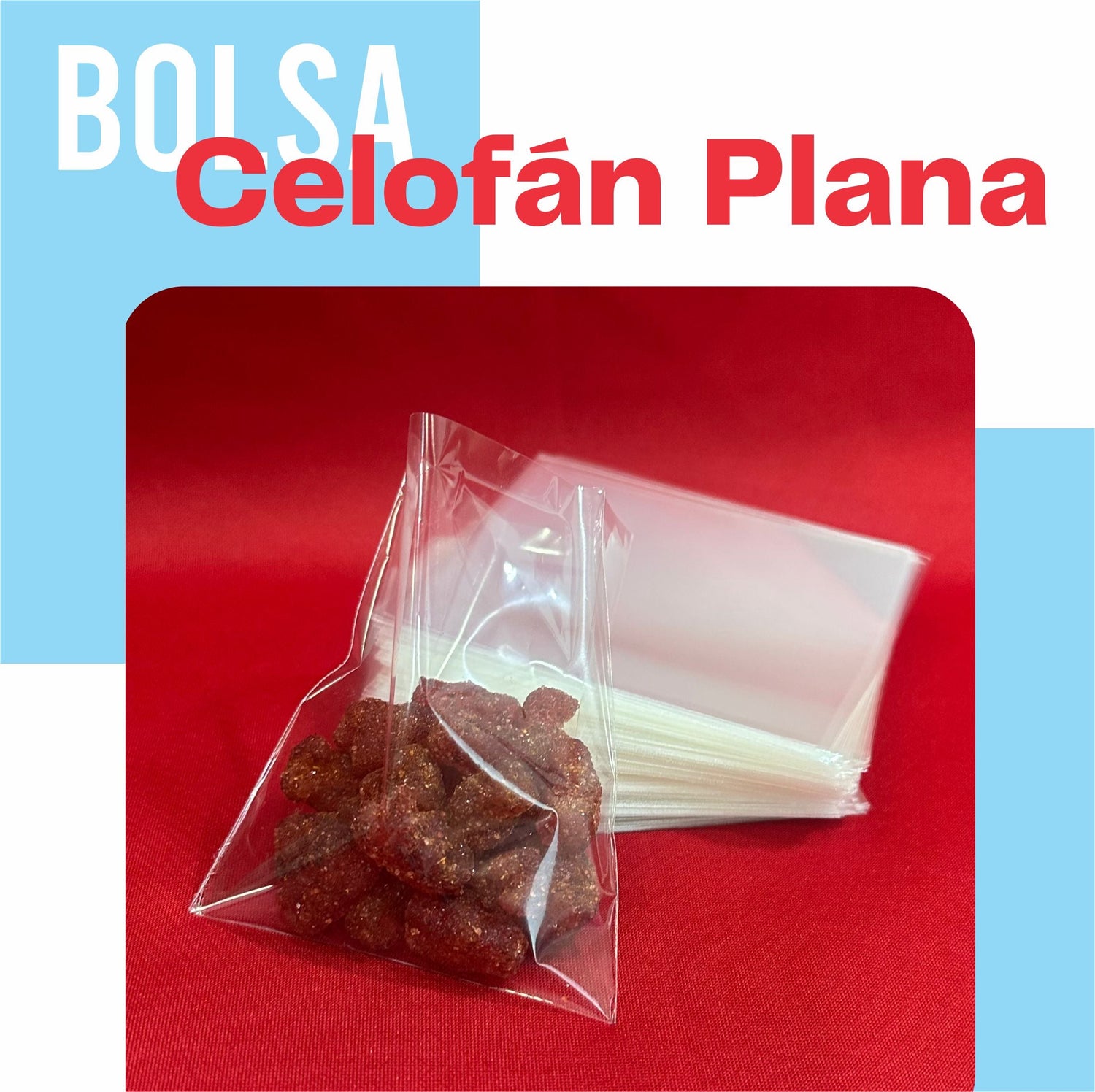 Bolsa de celofan plana