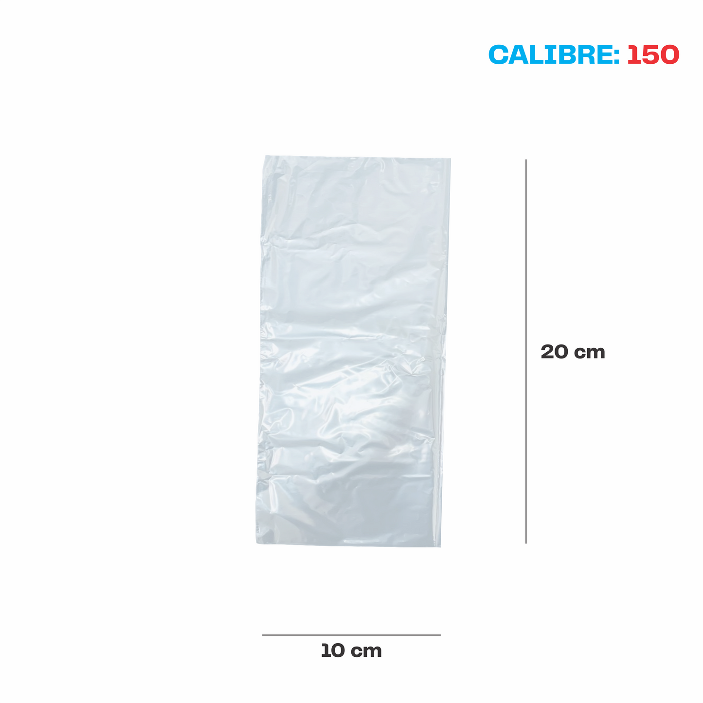 10 x 20 Bolsa transparente Cal. 150