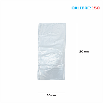 10 x 20 Bolsa transparente Cal. 150