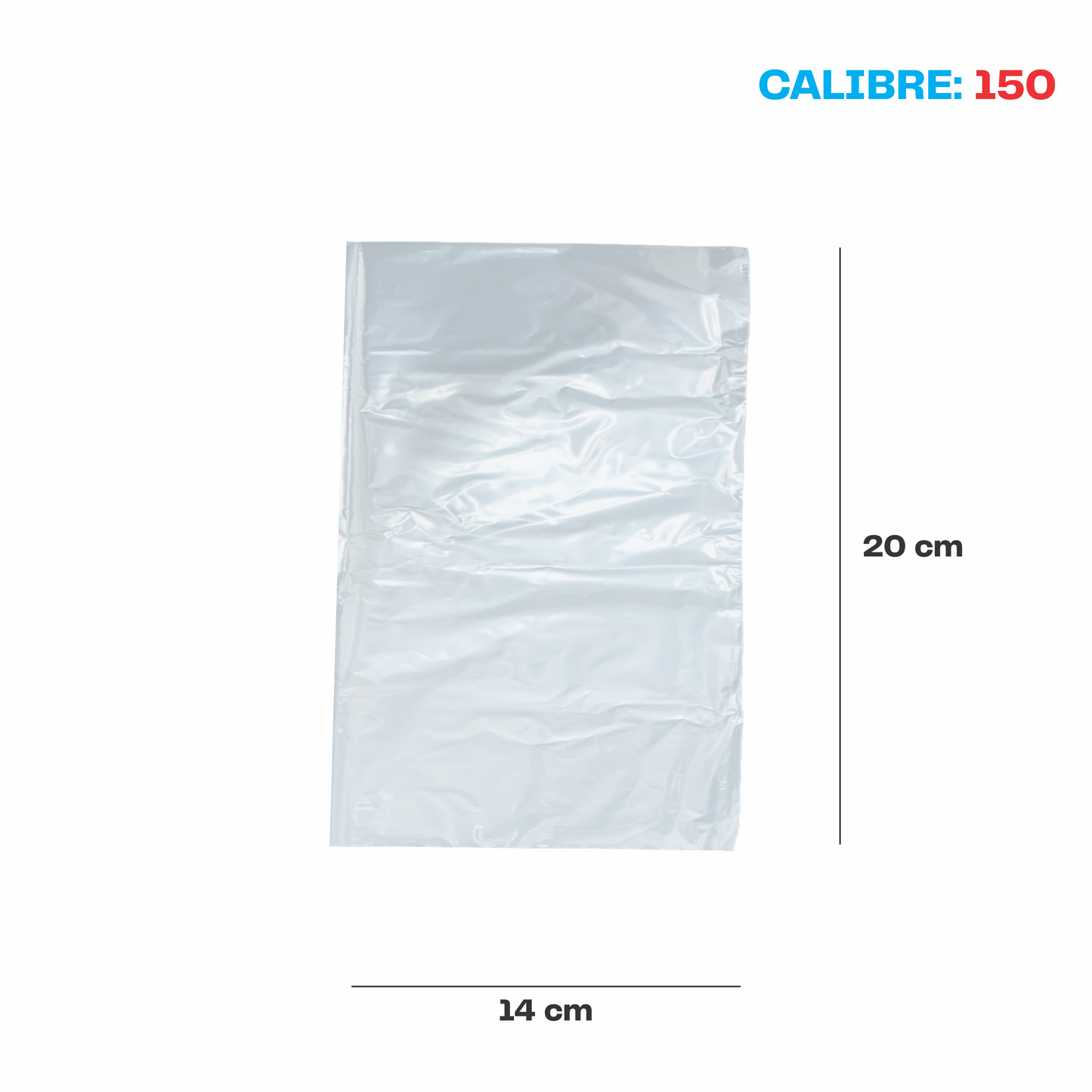 14 x 20 Bolsa transparente Cal. 150