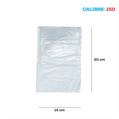 14 x 20 Bolsa transparente Cal. 150