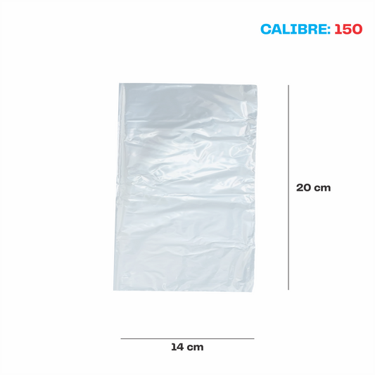 14 x 20 Bolsa transparente Cal. 150