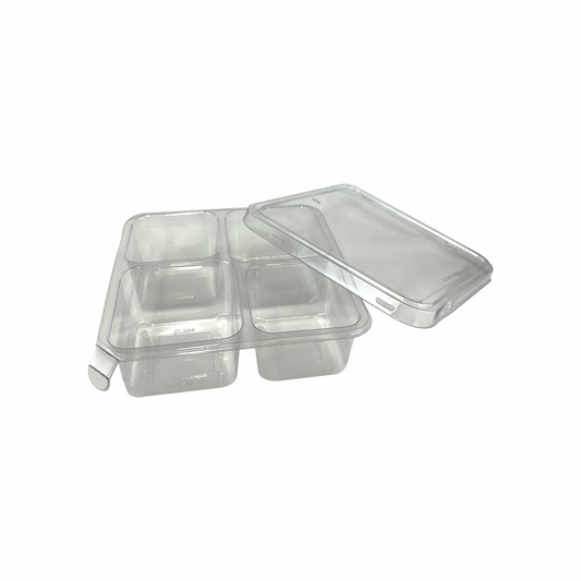 15.8x15.8x5.2 Bandeja cuadrada 4 divisiones Mod #G-554