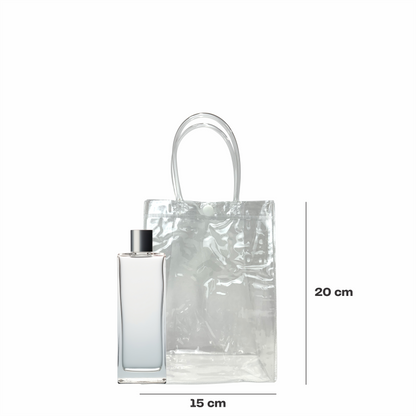 15x20x7 Bolsa Transparente de PVC con agarradera
