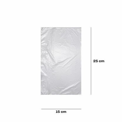 15x25cm Bolsa en rollo transparente