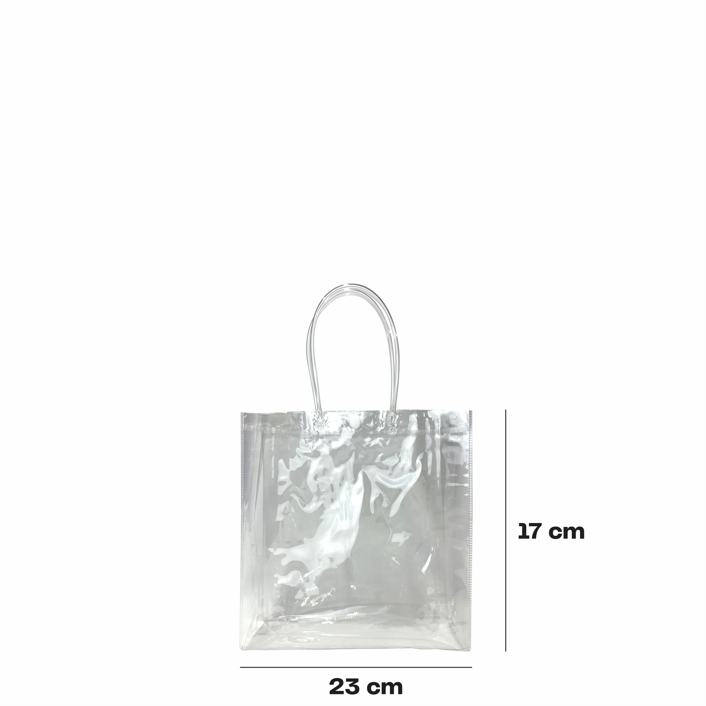 17x23x7 Bolsa Transparente de PVC con agarradera